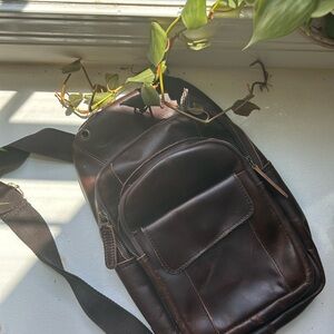Brown Leather Belt Bag/ Shoulder Bag